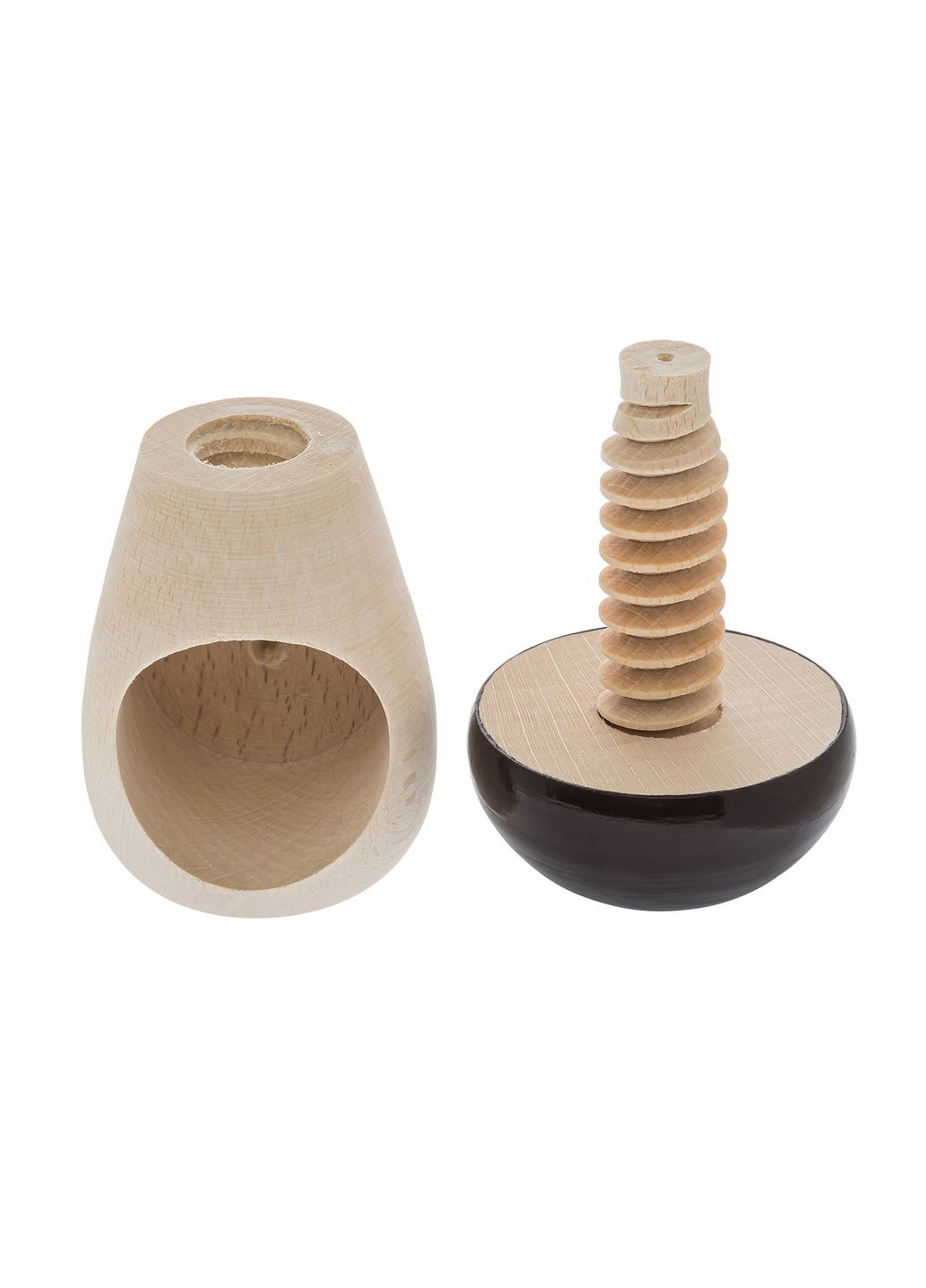 Гвинтовий дерев'яний горіхокол "Гриб" з темно-коричневою шапкою Woodly (295059481)