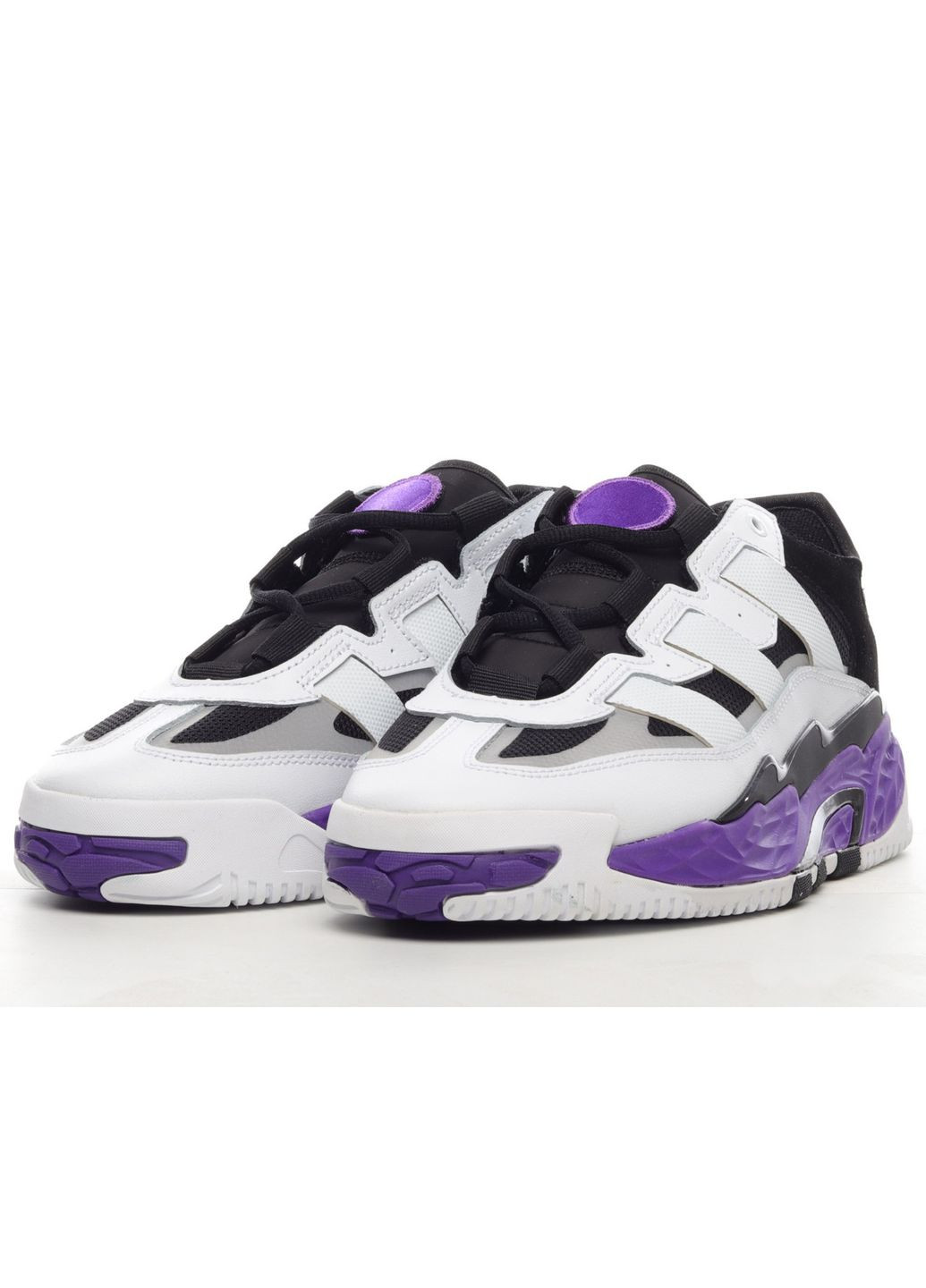 Білі кросівки niteball white black purple 42 No Brand