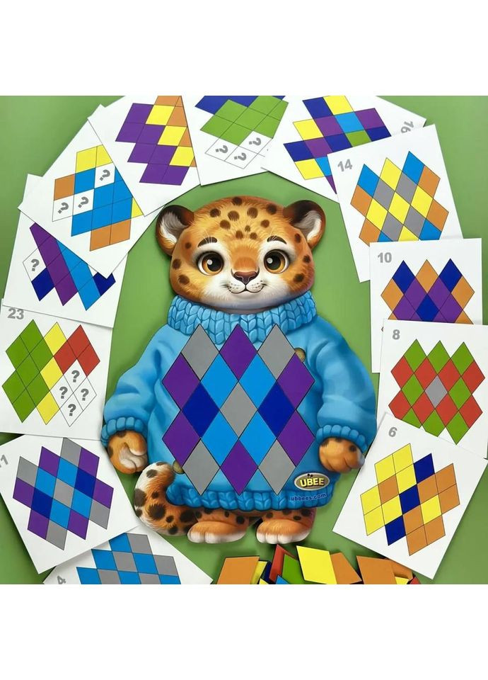 Развивающий пазл-вкладыш "Гепард" (ПСД289) PSD289 Ubumblebees (372494849)
