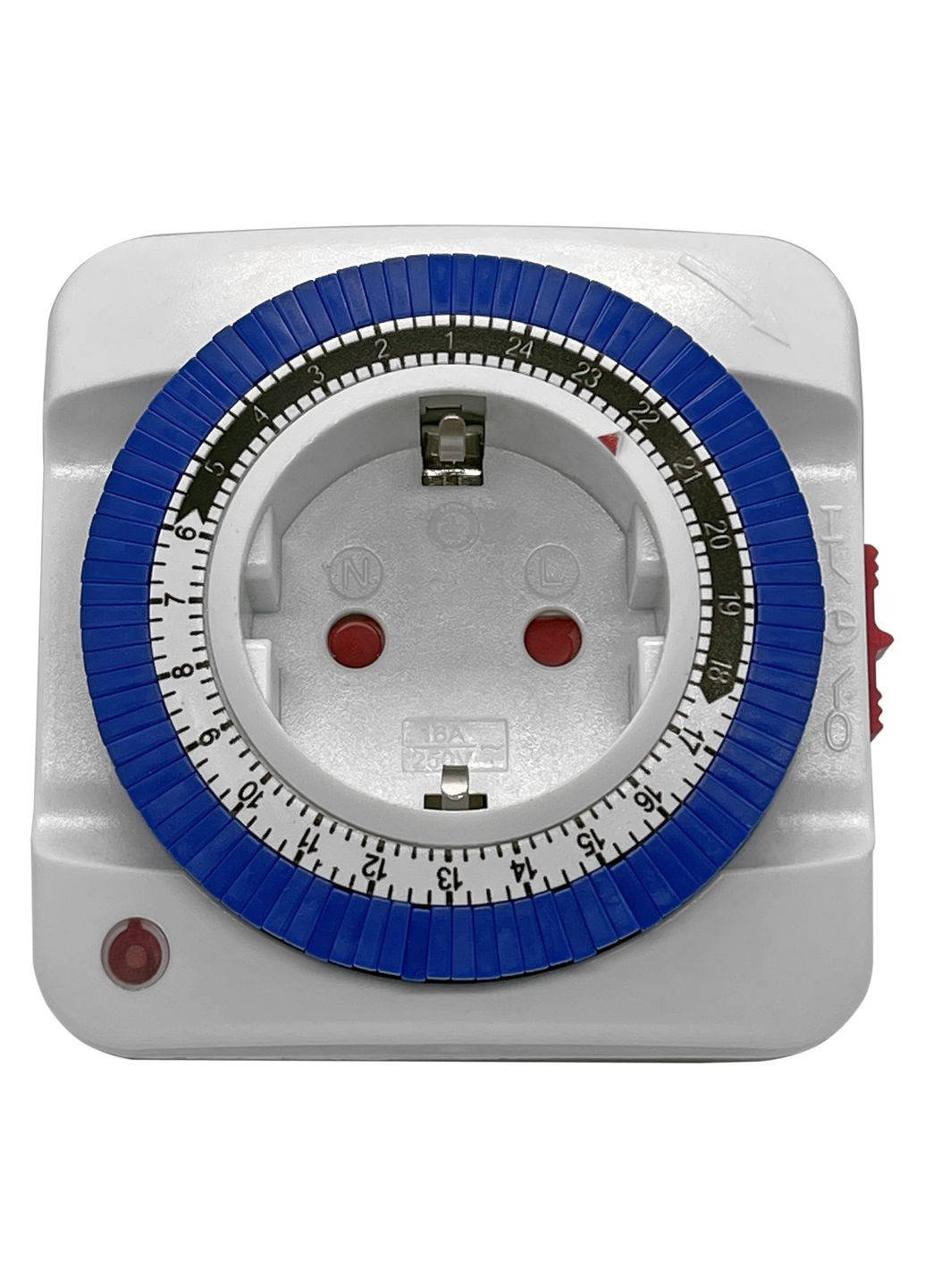 Розетка з таймером електро-механічна добова SwitchTimer X231 16А 230В Біла (XSTLA012415W 7294) XON E-Tech (304422394)