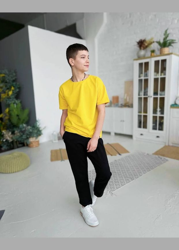 Желтый летний костюм для мальчика (подростковый) hc (h001-6264-057) No Brand