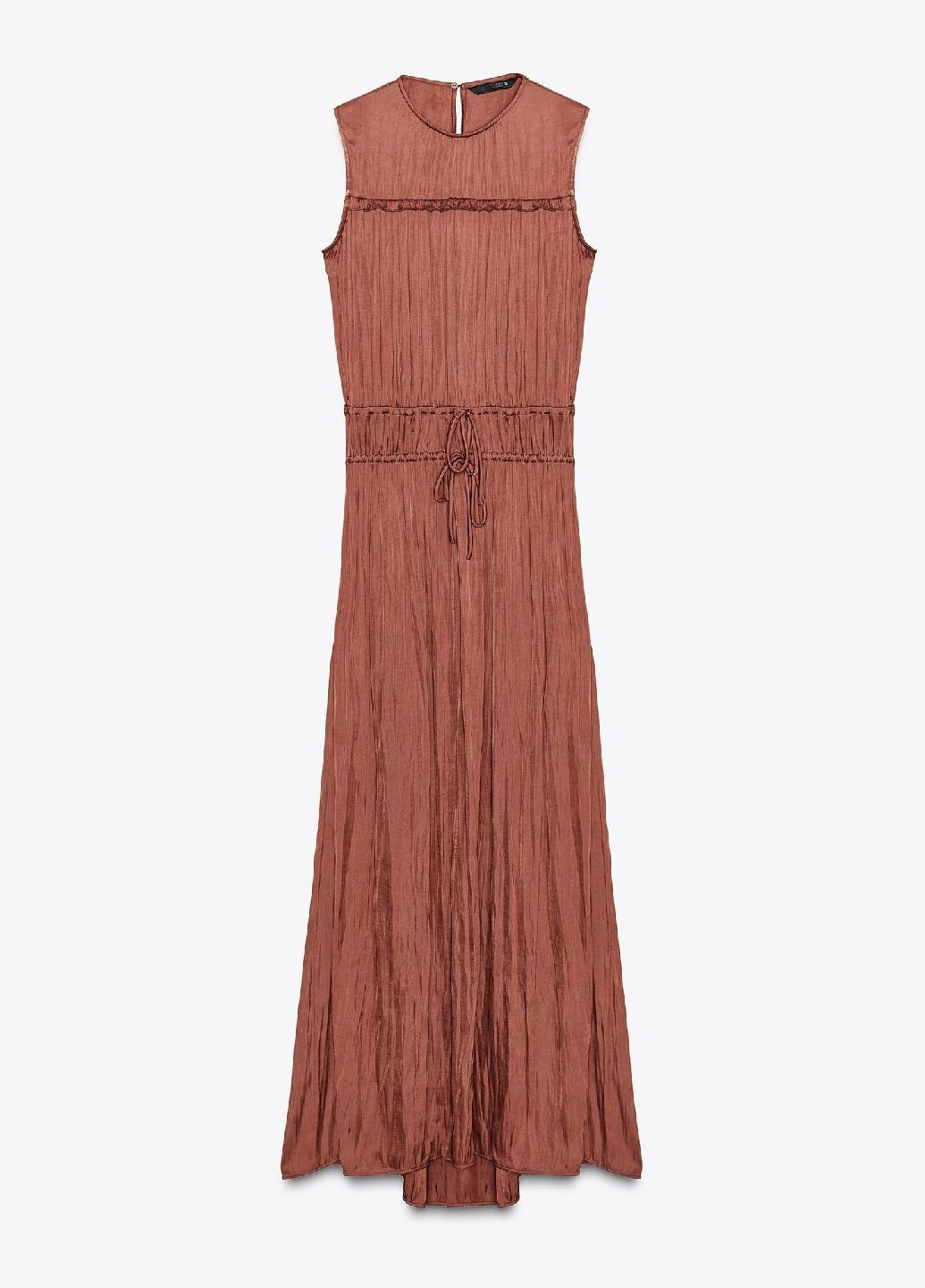 Теракотова сукня Zara однотонна