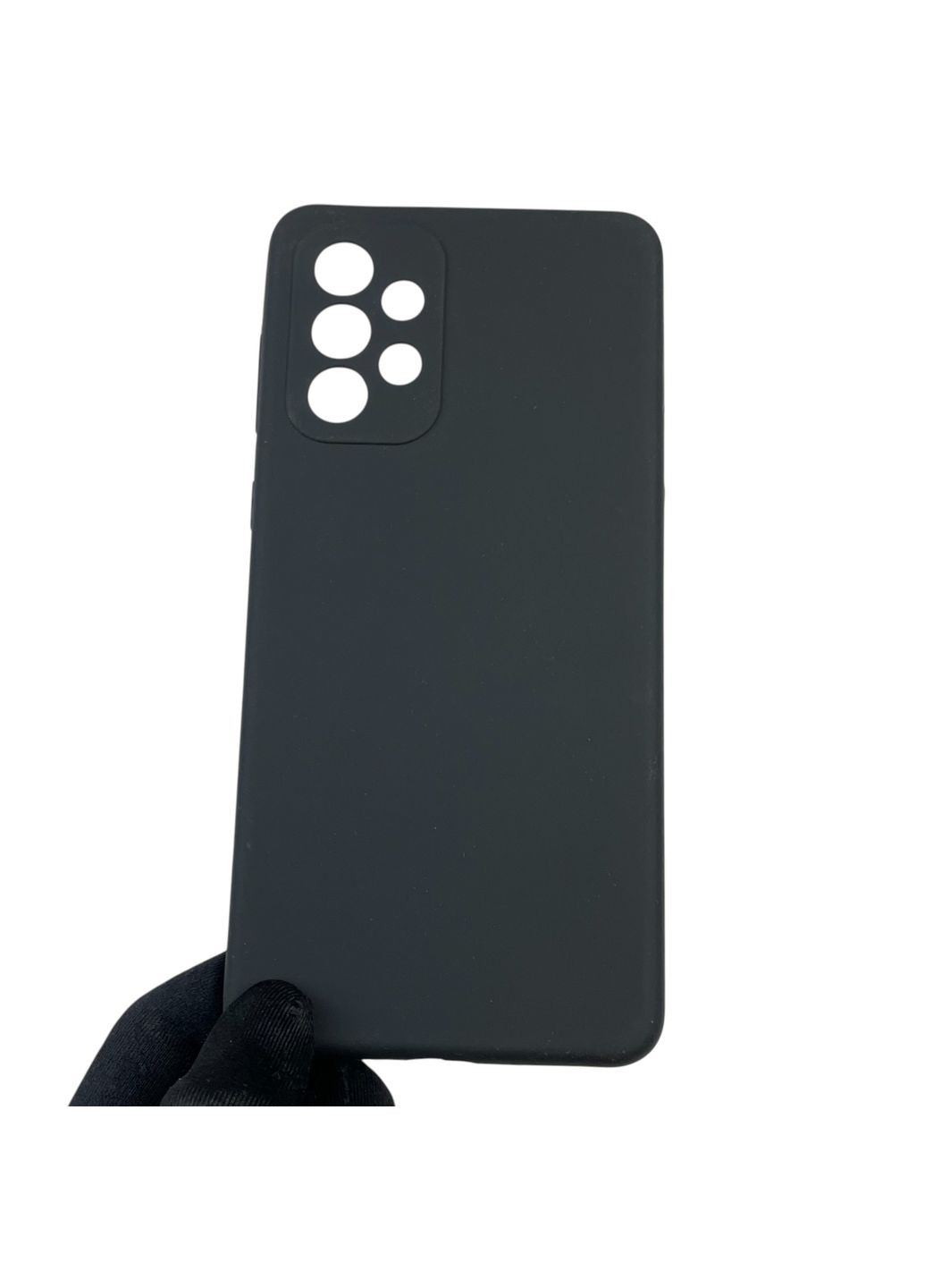 Чохол для Galaxy A73 5G (SM-A736B) силіконовий з мікрофіброю нековзний на самсунг а73 5г чорний Samsung (366387231)