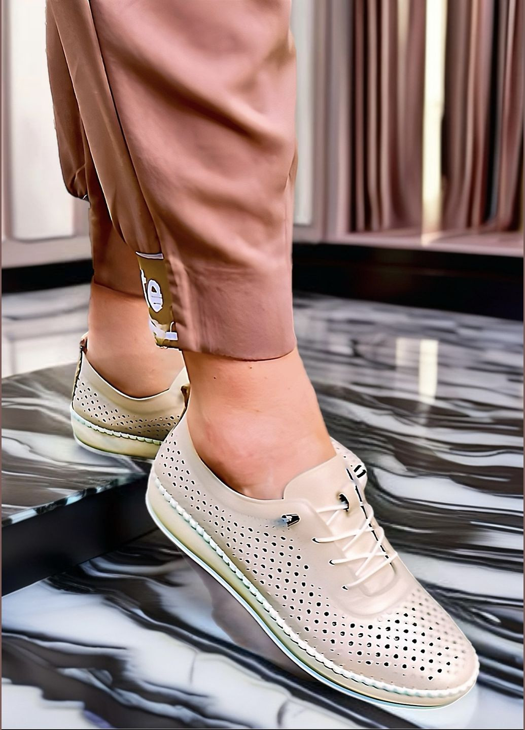 Кросівки літні No Brand бежеві (346052631)