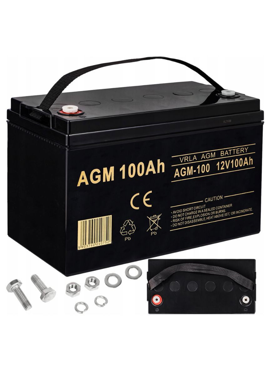 AGM Аккумулятор 100Ah 12V VOLT VRLA (6AKUXAG100) Volt Polska (316152601)