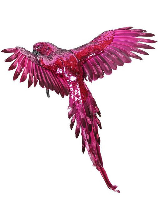 Декоративная игрушка Попугай с пайетками 70см малиновый интерьерная игрушка для дома и офиса украшение Bona (368981462)
