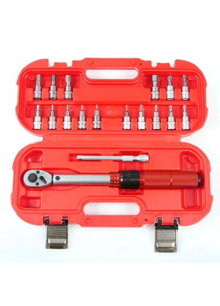 Динамометричний ключ 1/4" 2–24 Нм CrV, регулювання, реверс, шкала, кейс (M53578) MAR-POL (366873748)