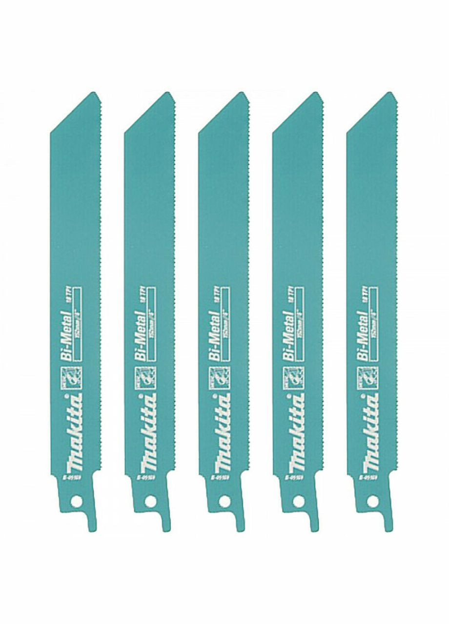 Пиляльне полотно BiM B-05169 (152 мм, 5 шт) по металу для шабельних пил (7533) Makita (295038999)