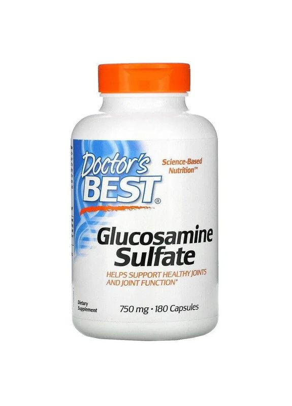 Глюкозамін сульфат "Glucosamine Sulfate", 750 мг, 180 капсул Doctor's Best (361113802)