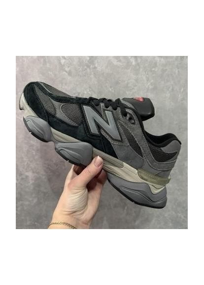 КРОССОВКИ ЖЕНСКИЕ NEW BALANCE 9060 BLACK GREY V3 НЬЮ БЕЛАНС 9060 No Brand серые демисезоны (368858198)
