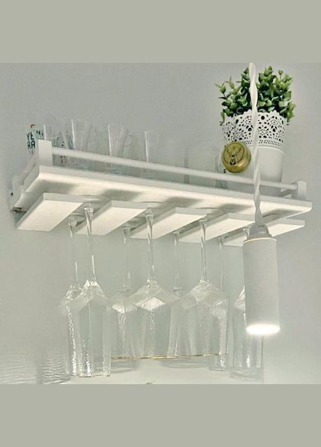 Полиця для келихів з дерева Арагоніт зефір (ОБС-002920) No Brand (327426002)