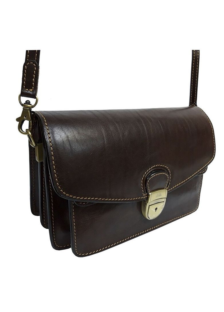 Мужская классическая кожаная барсетка Italico 8264 moro Tony Perotti (303830006)