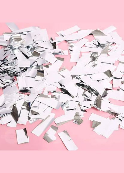 Метафан из фольги праздничный 800 г серебристый Jannet конфеті (330827993)