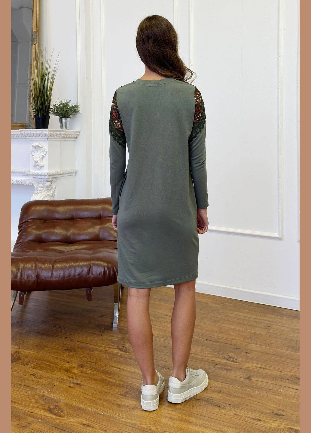 Оливкова (хакі) кежуал сукня Nenka