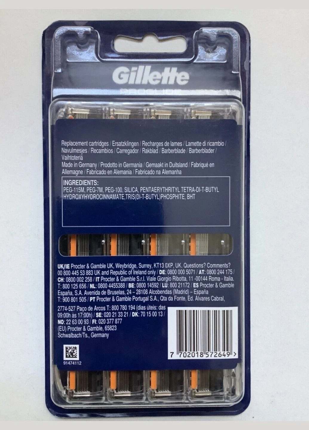 Змінні картриджі для бритви ProGlide 12 шт Gillette (278773608)