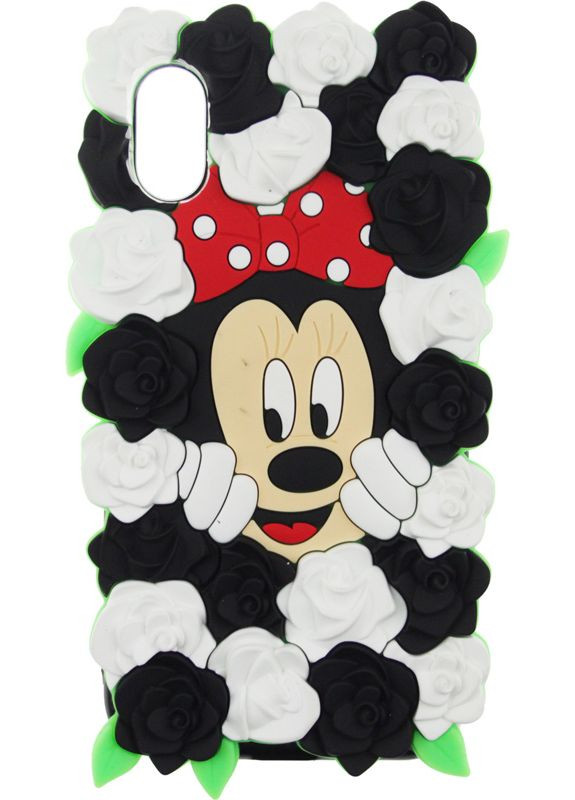 Чехолнакладка TPU Fluffy Case IPhone X Mini Mouse Black Toto (301780718)