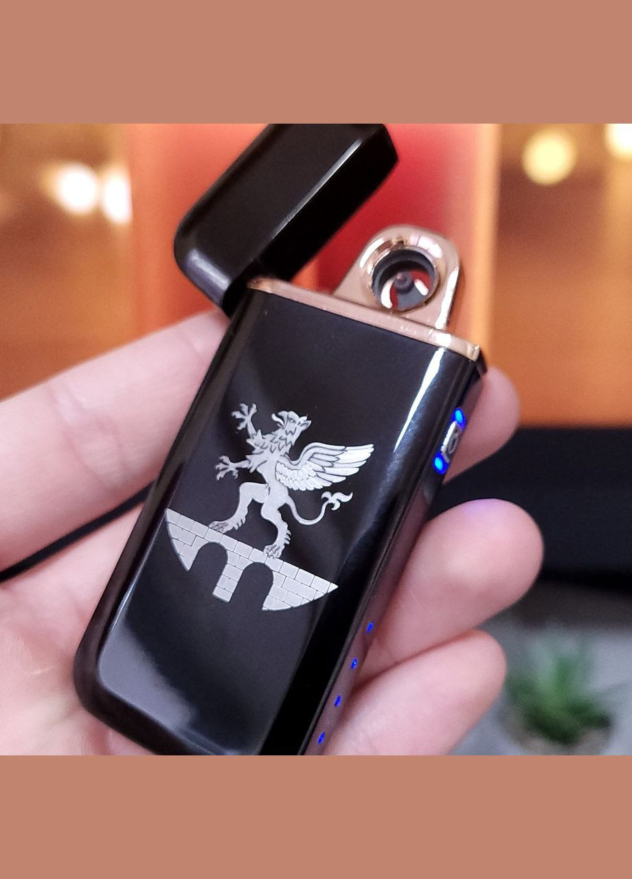 Електрична імпульсна запальничка USB з лазерним гравіюванням BASIC. Подарунок для чоловіка No Brand (300672337)