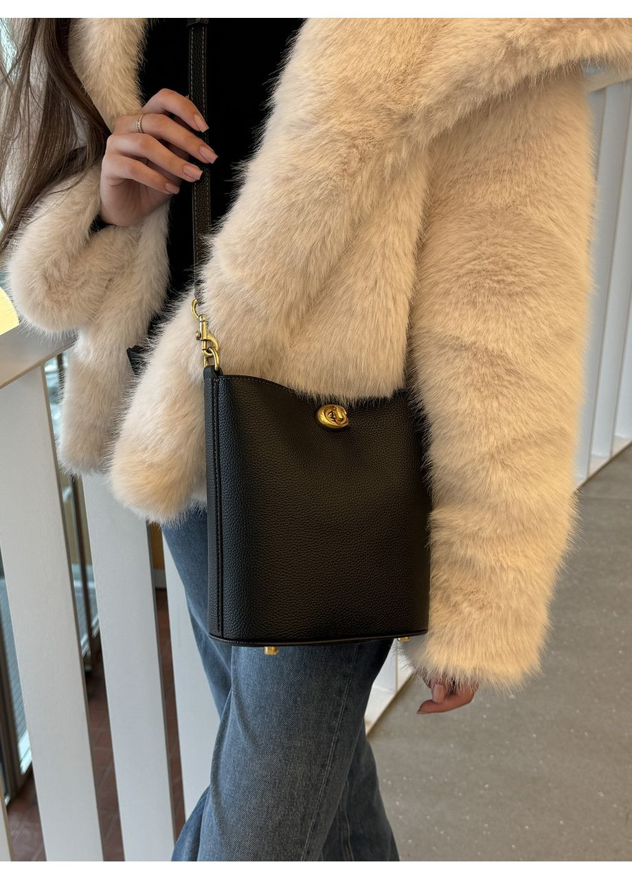 Женская сумка Willow Soft Bucket Bag Black Gold No Brand (355342232)