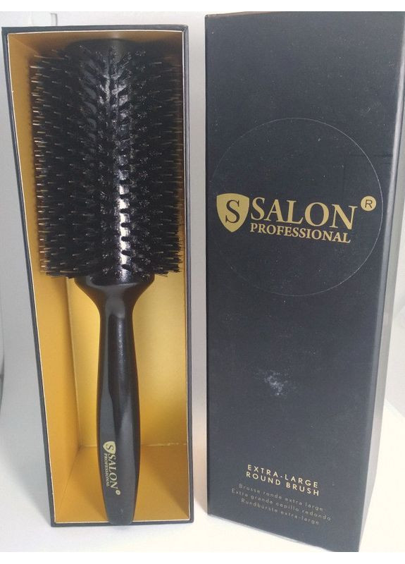 Щітка-брашинг для волосся дерев'яна кругла 43Ф Salon Professional (365867577)