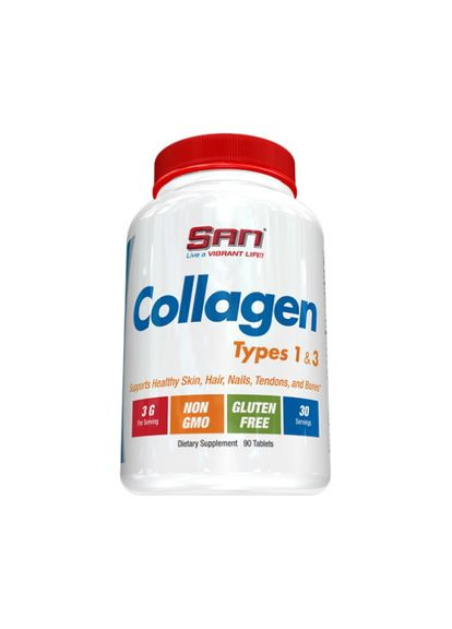 Препарат для суглобів і зв'язок Collagen Types 1 and 3, 90 таблеток San (333999360)