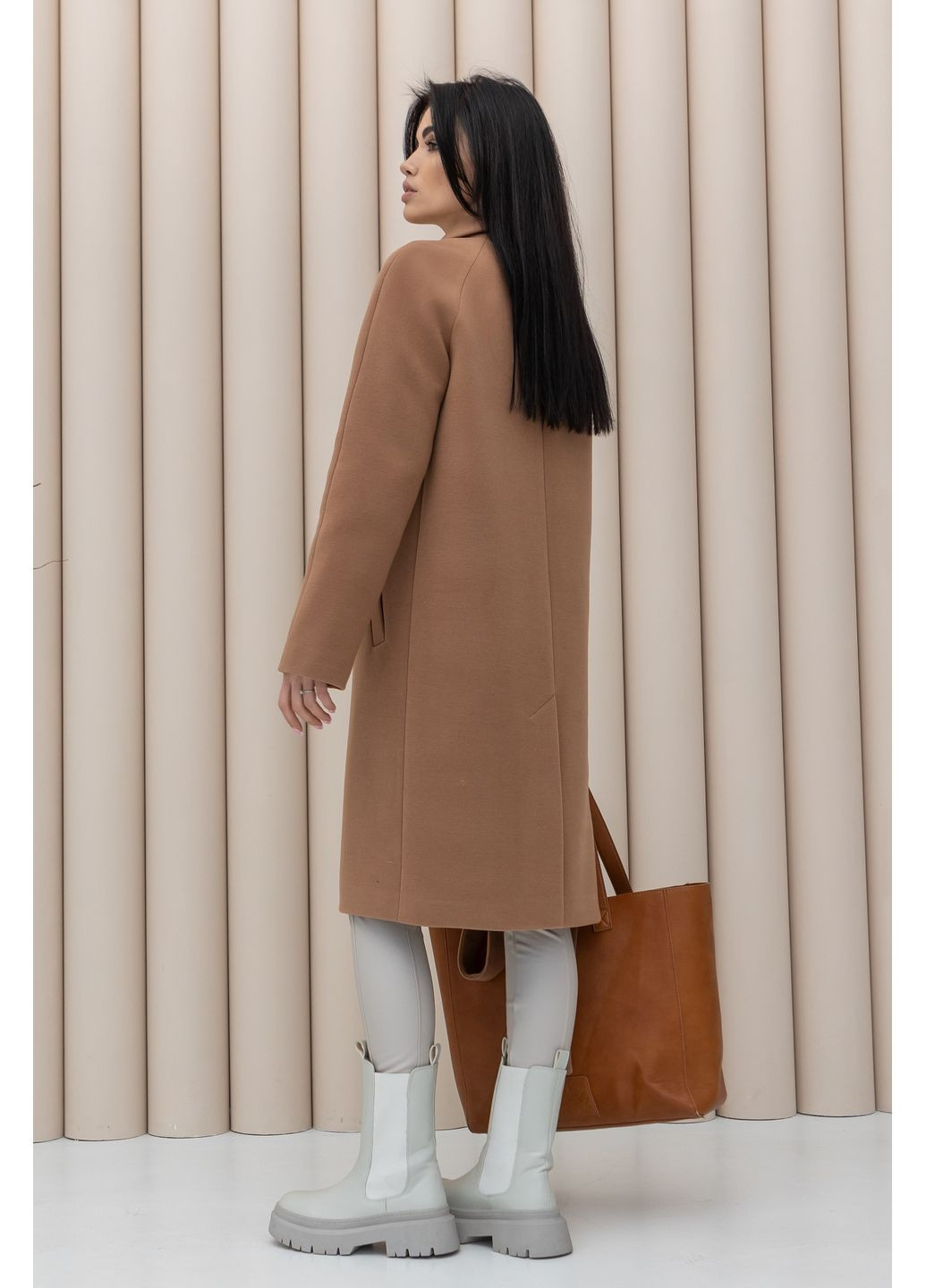 Світло-коричневе демісезонне Пальто демісезонне C69 CHICLY