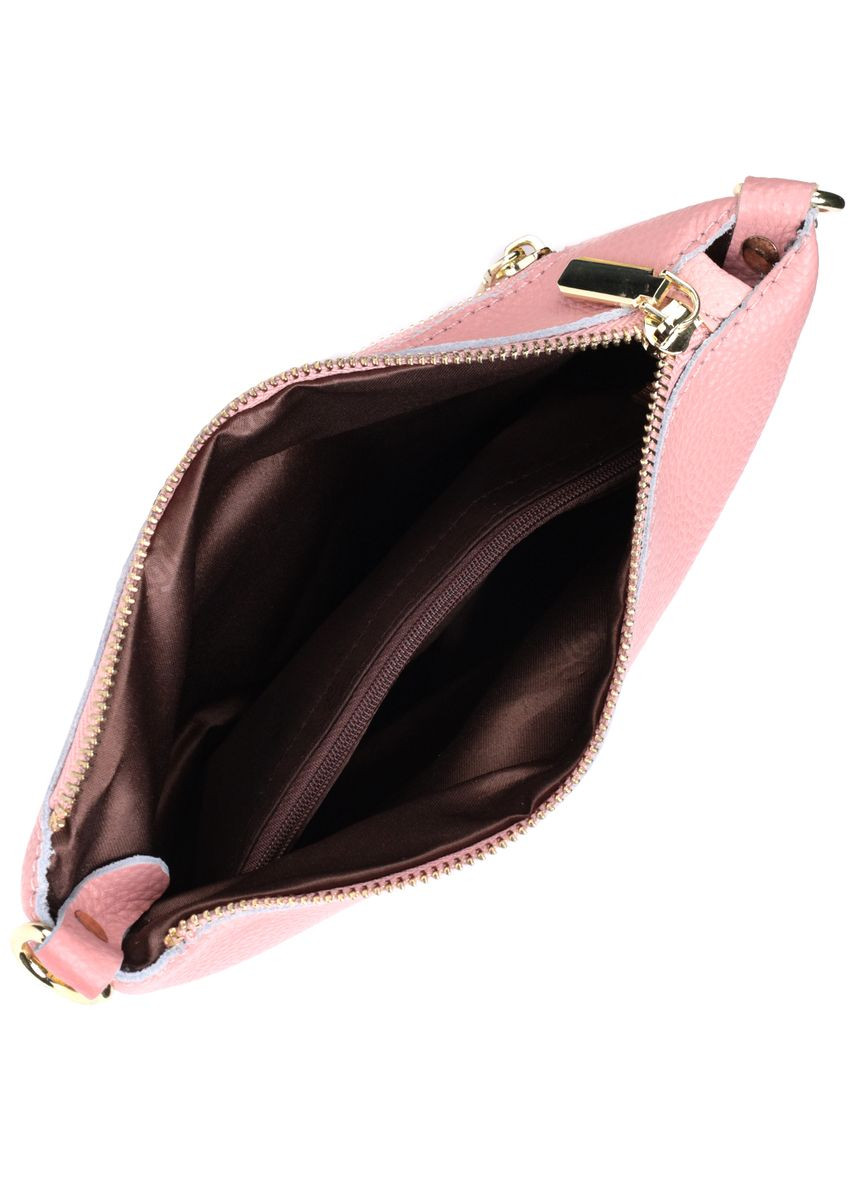 Красива жіноча сумка-клатч з двома ременями з натуральної шкіри рожева 26,5х16,5х2см 22644 Vintage (329197696)