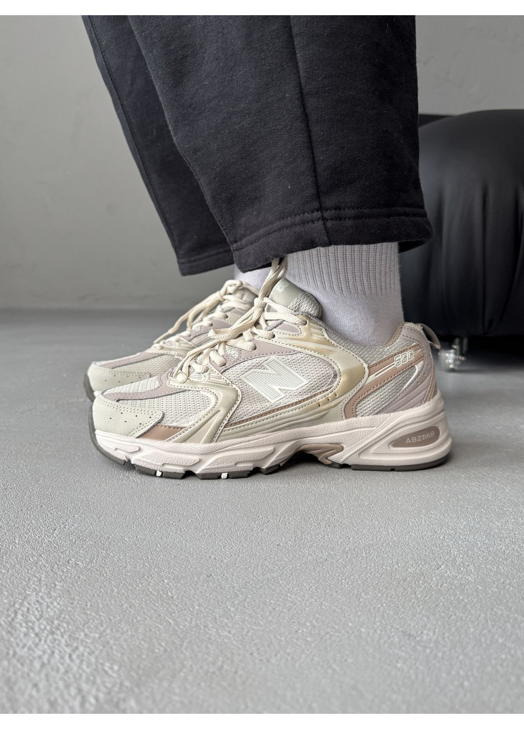 Бежеві Осінні кросівки чоловічі new balance 530 beige / brown нью беланс 530 No Brand