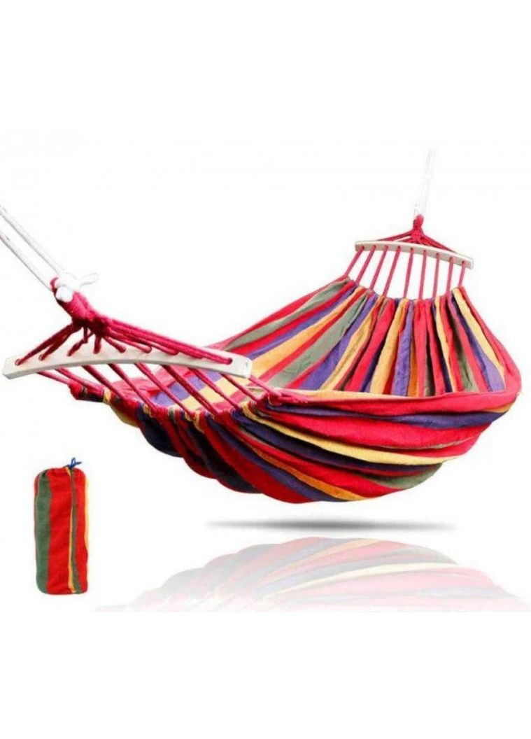 Гамак у гавайському стилі з поперечиною 200×80 см червоний (2104618619) No Brand (351363085)
