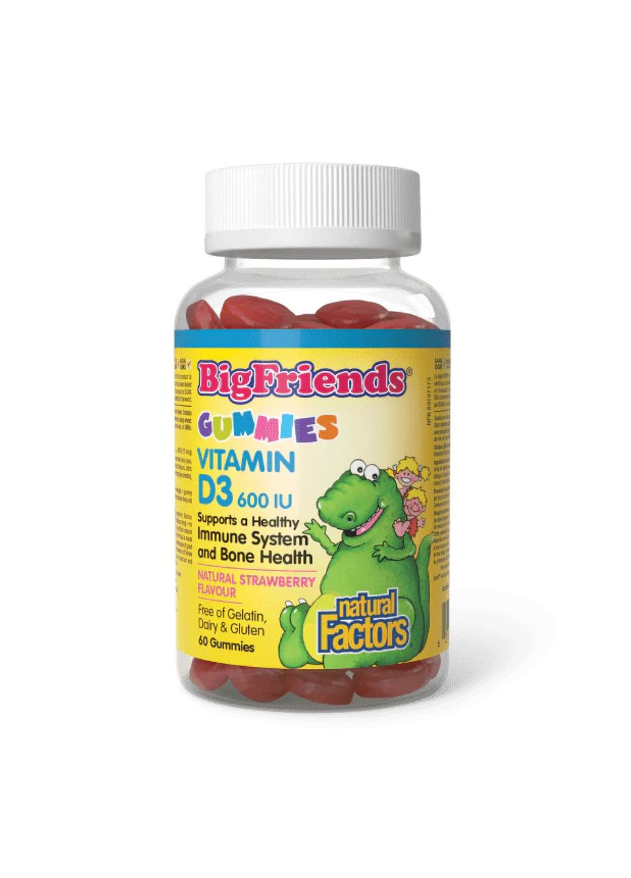 BigFriends Vitamin D3 Gummies 600 IU - 60 gummies Natural Factors (369399294)