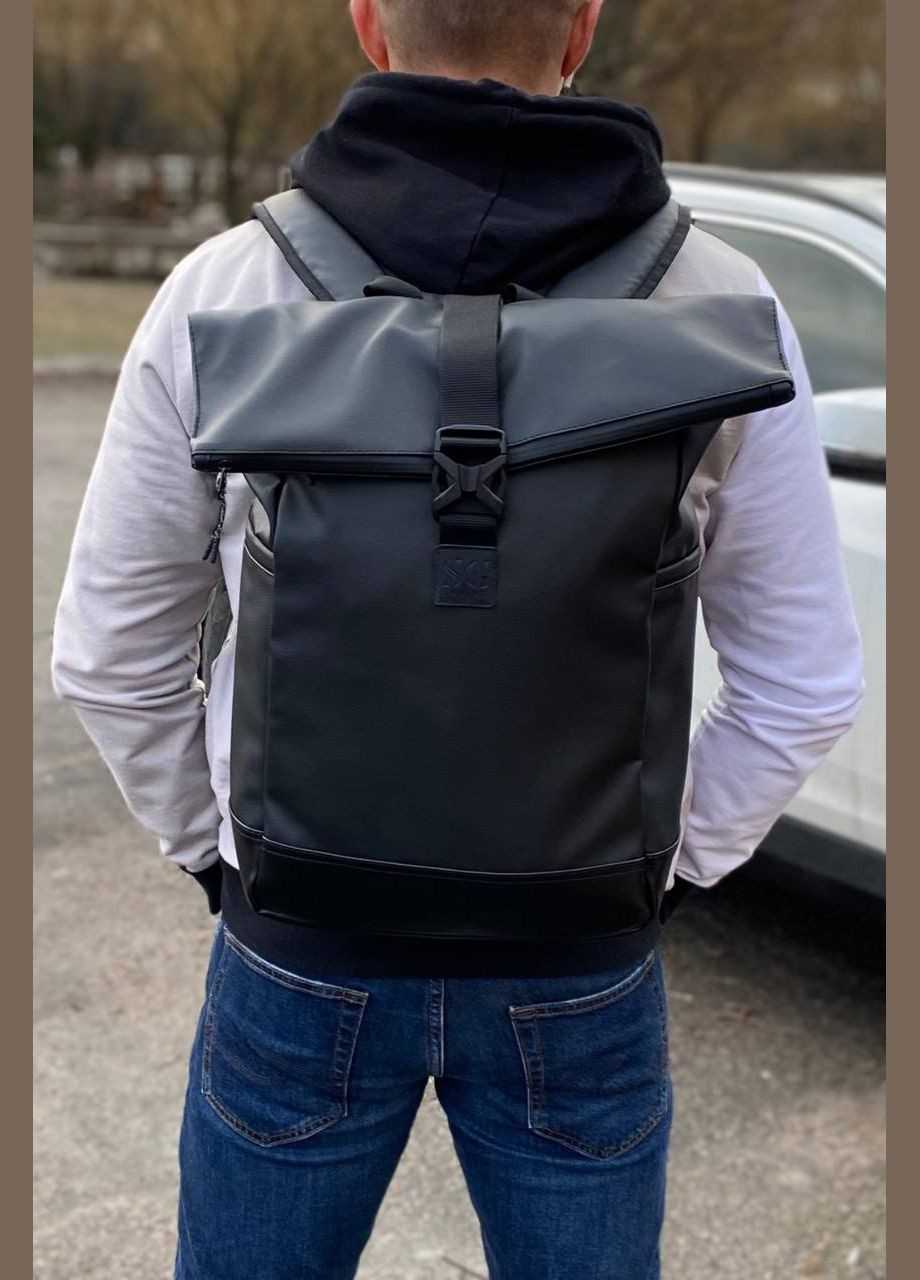 Черный рюкзак роллтоп для города и путешествий Travel Bag Zeus SG (345069744)