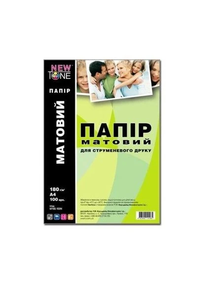 Фотобумага, матовая, 180 г/м², A4, 100 л (M180.100N) M180.100N NewTone (395350081)