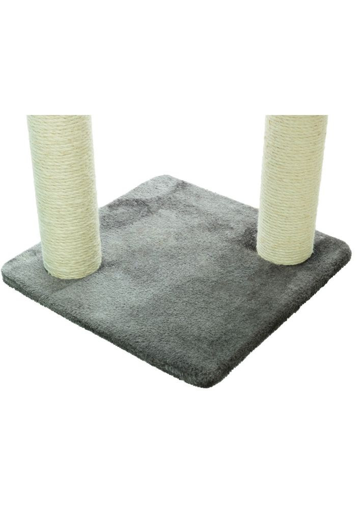 Дряпка-комплекс Altea для котів з іграшкою на мотузці сизаль/плюш сіра 40х40х117 см Trixie (362702768)