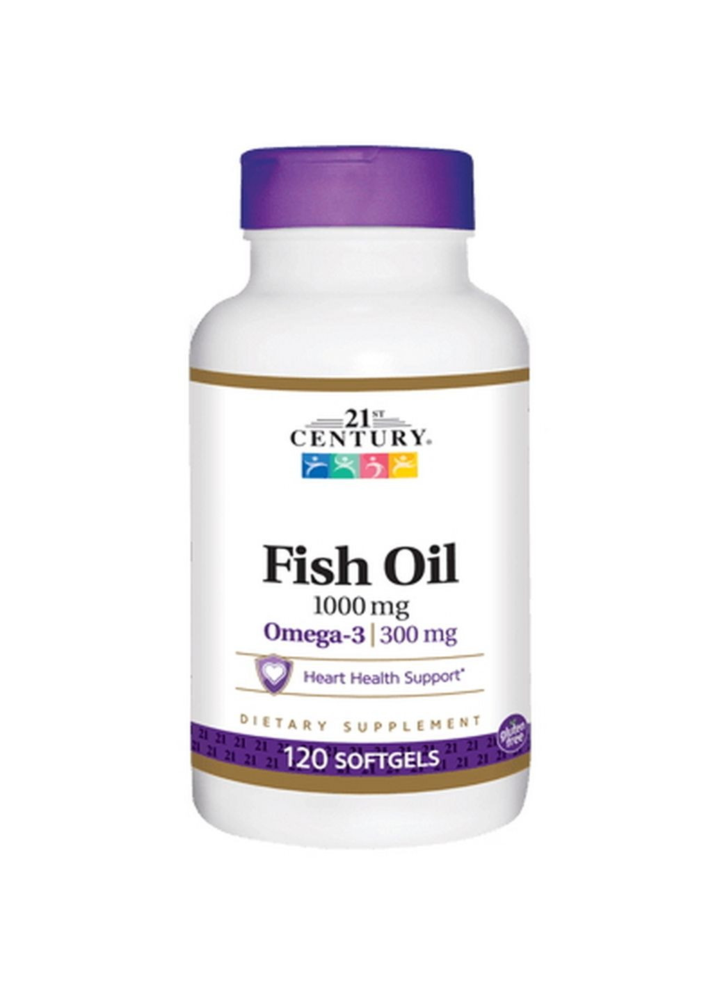 Жирні кислоти Fish Oil 1000 mg, 120 капсул 21st Century (293421865)