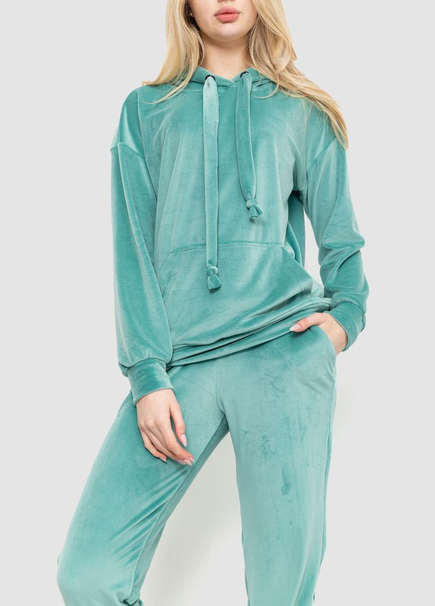 Спортивний костюм жіночий велюровий чорний розмір S (sku_177R022) Ager (316319346)