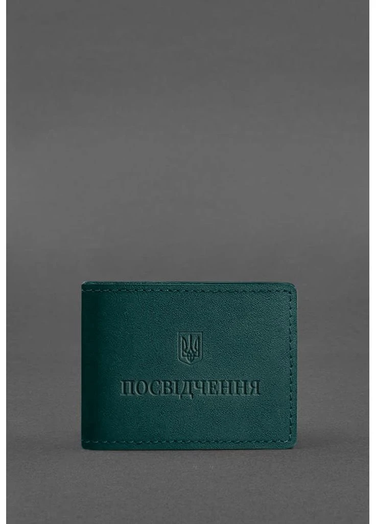 Универсальная кожаная обложка для удостоверения зеленая BlankNote (398248180)