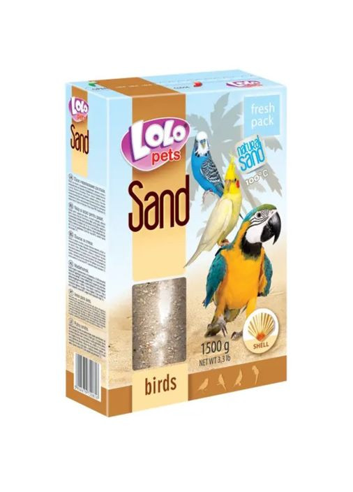 Песок для птиц с ракушками 1500 г (5904479720818) LoloPets (289204706)