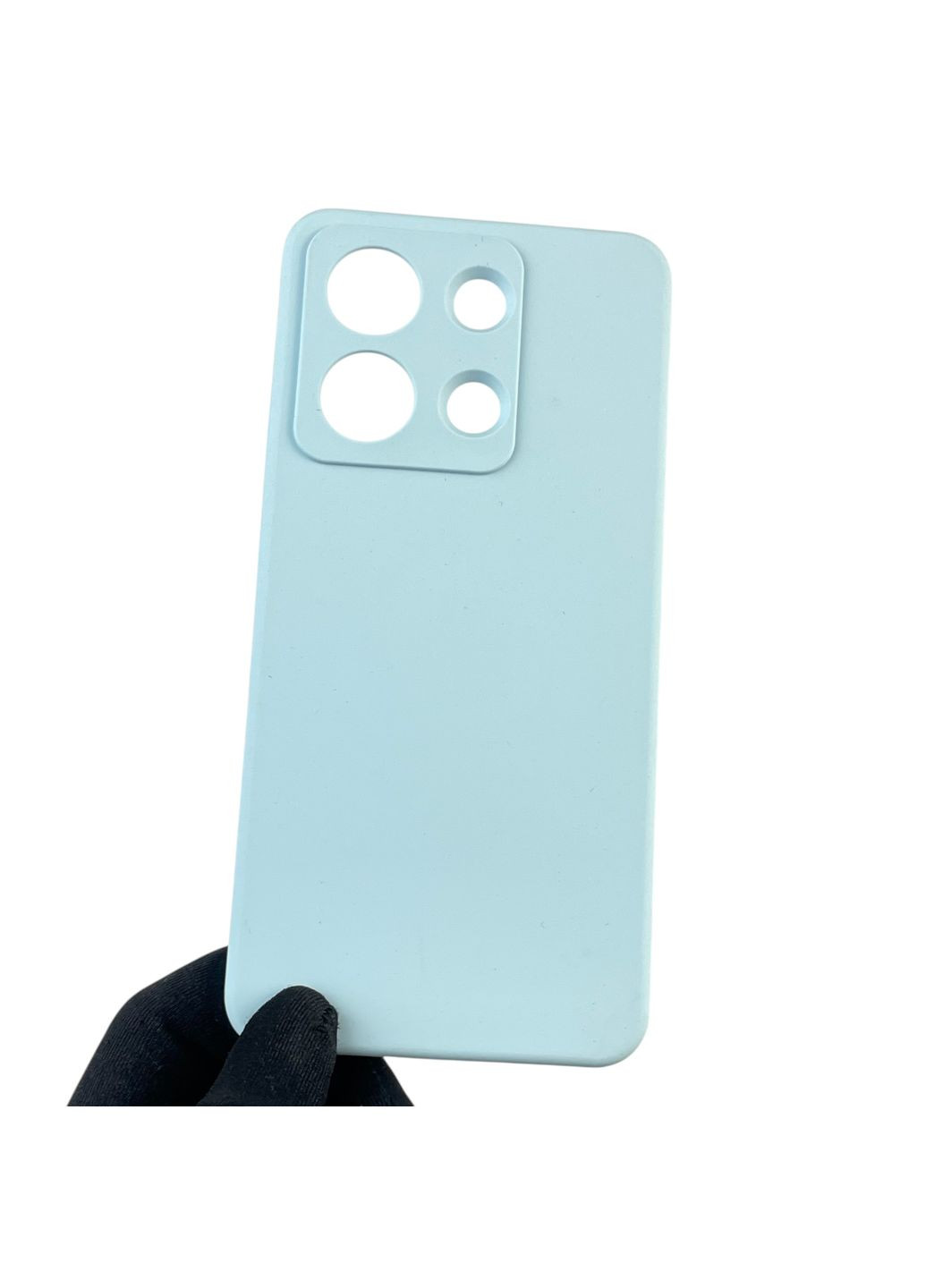 Чехол для Redmi Note 13 4G силиконовый с микрофиброй нескользящий на сяоми редми нот 13 4г голубой Xiaomi (366386313)
