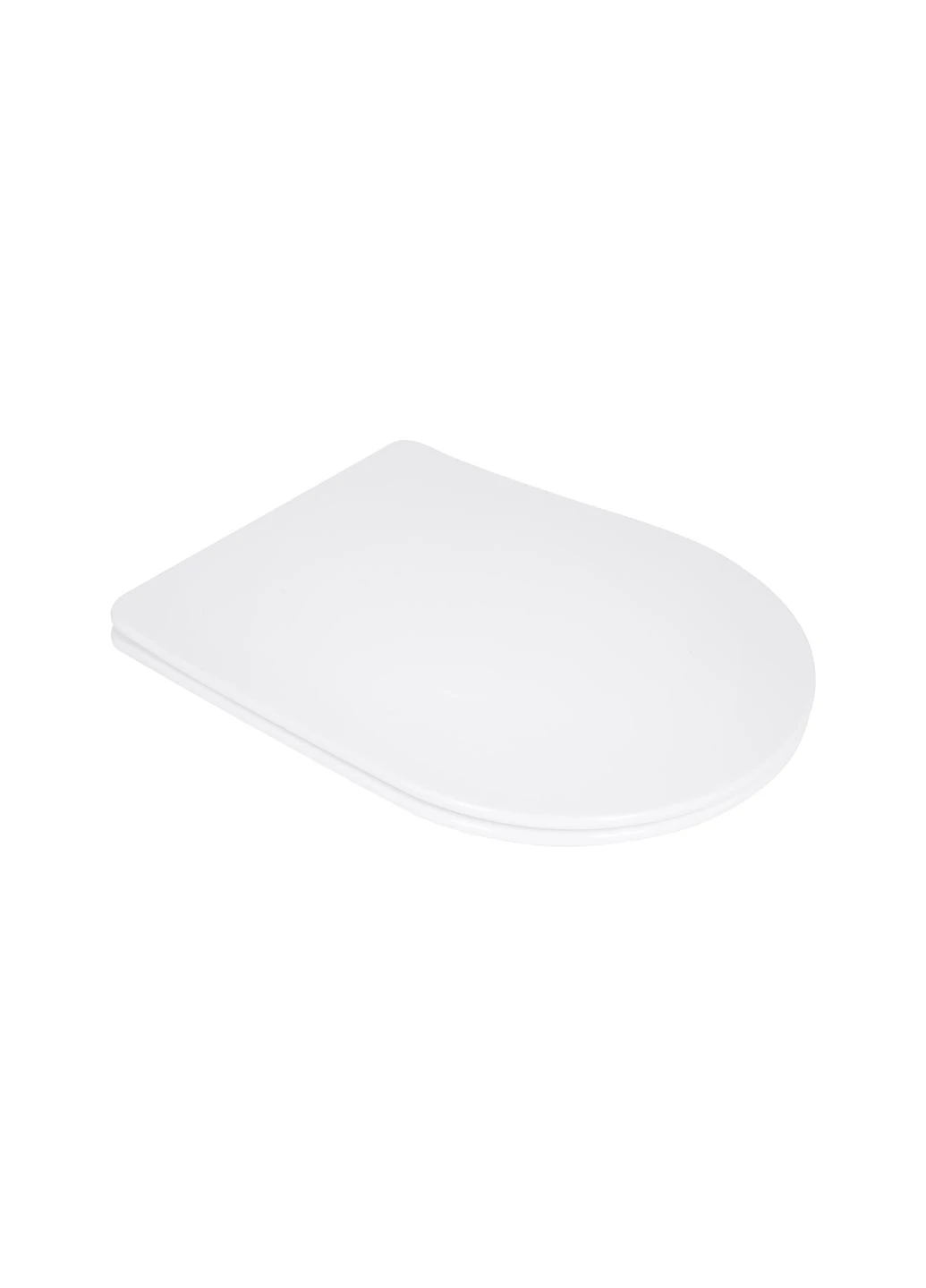 Сидіння для унітазу (Evia, Arvin, Leo 630) 410x330x22 мм, White, з мікроліфтом, Slim Duroplast, Quick Release Qtap QTSC179W49264 (382806993)