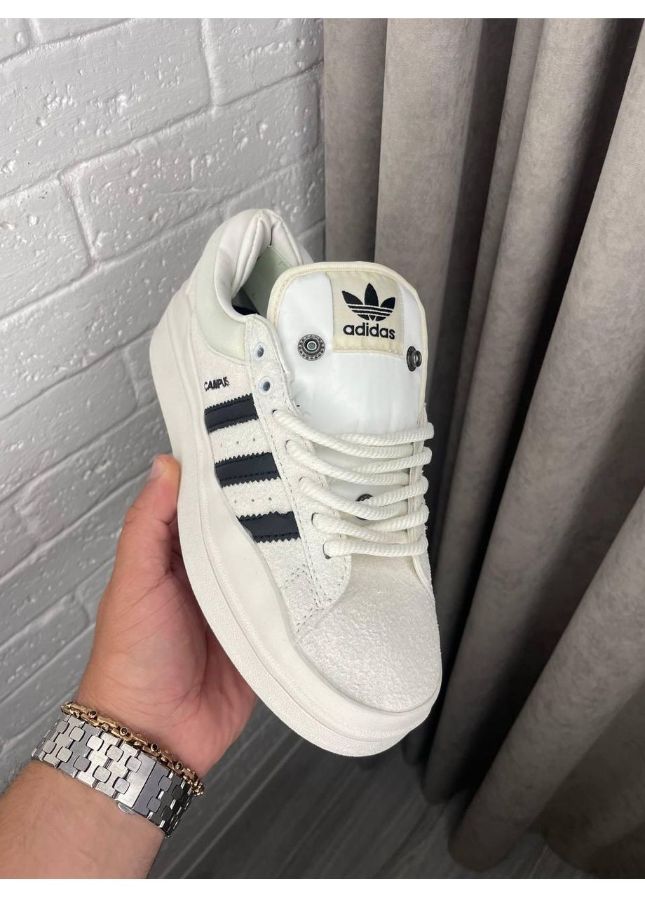 КРОСІВКИ ЖІНОЧІ ADIDAS CAMPUS X BAD BANNY WHITE BLACK АДІДАС КАМПУС No Brand чорні демісезони (367172766)