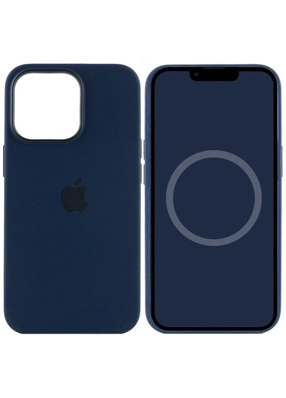 Чехол Silicone case (AAA) с MagSafe и Animation для Apple iPhone 13 Pro (6.1") Темно синий Epik (372499372)