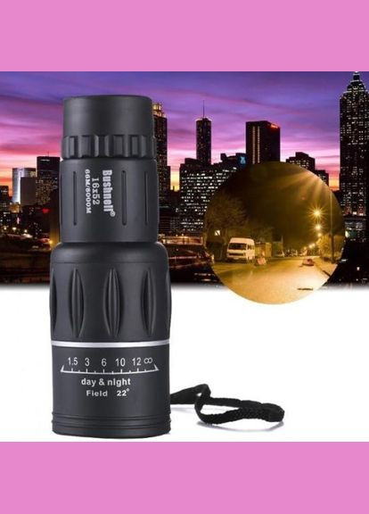 Потужний монокуляр монокль 66М/8000М 16x52 з чохлом 16-кратне збільшення (1756374570) Bushnell (329851854)