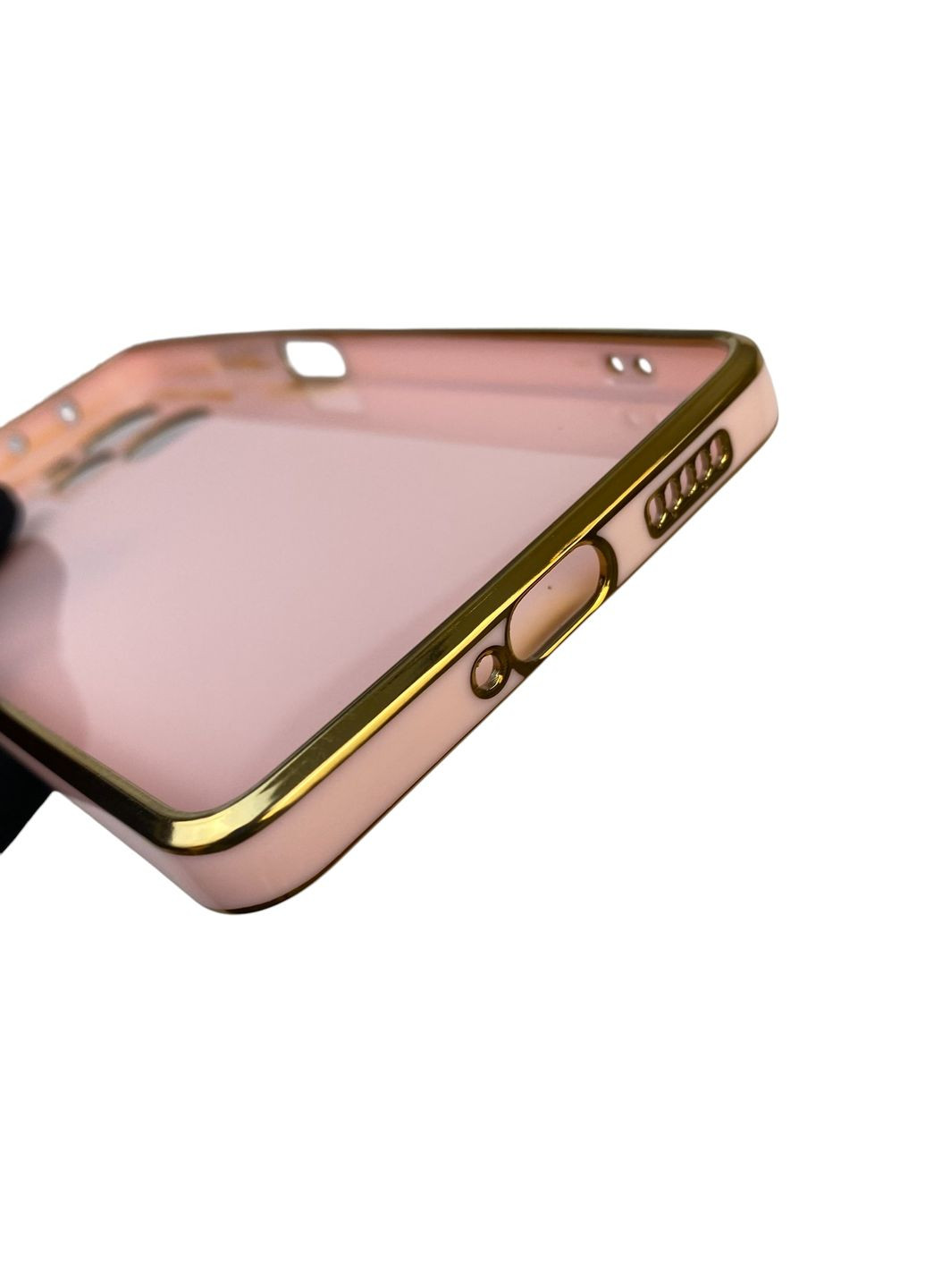 Чехол для POCO X5 Pro 5G с кольцом-подставкой с золотой окантовкой на поко х5 про пудровый gs1 Xiaomi (366020475)