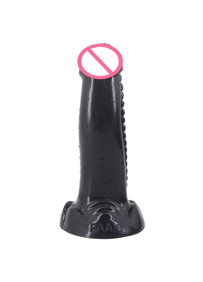 Фалоімітатор дракон FAAK дилдо товстий фаллос великі анальні пробки 17,5см (чорний) No Brand (314874517)
