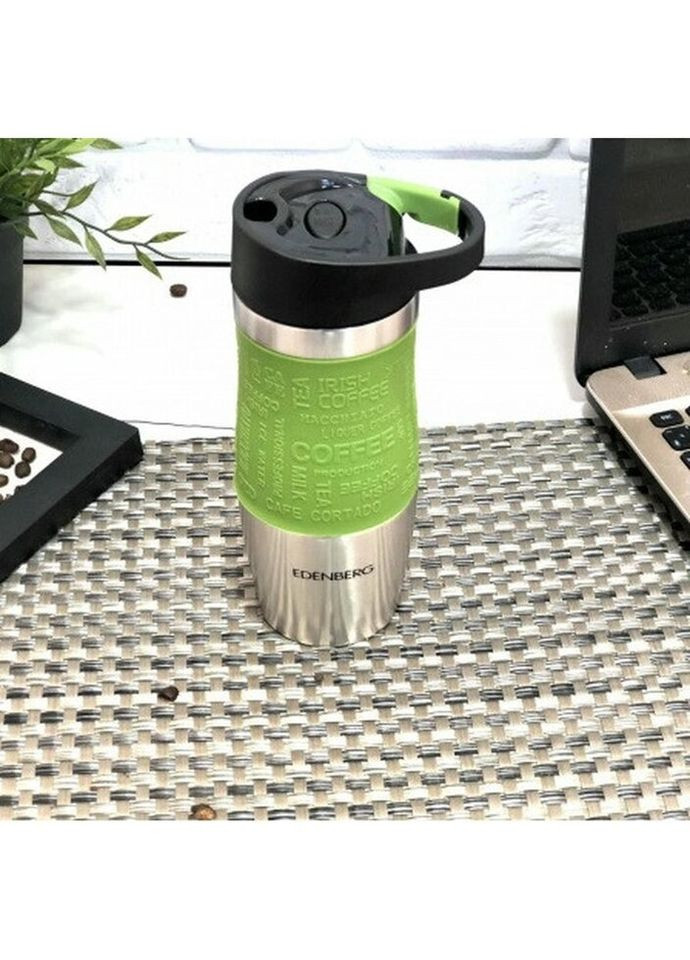Термокружка EB-626-Green 380 мл зеленая Edenberg (335882675)