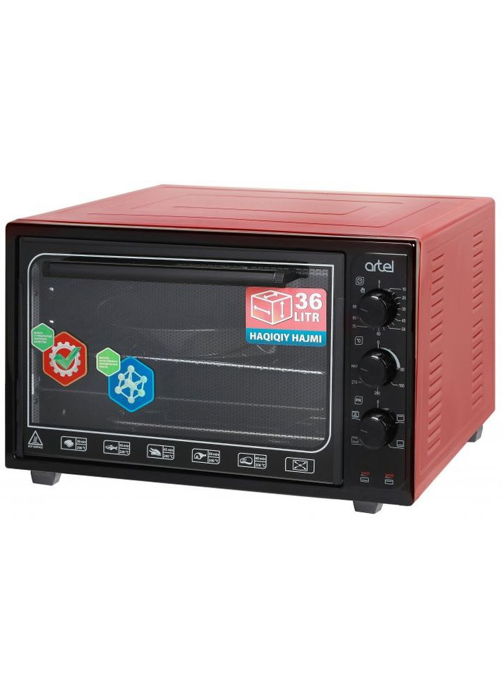 Духовка настільна MD 3618 L Black-Red Artel (315030673)