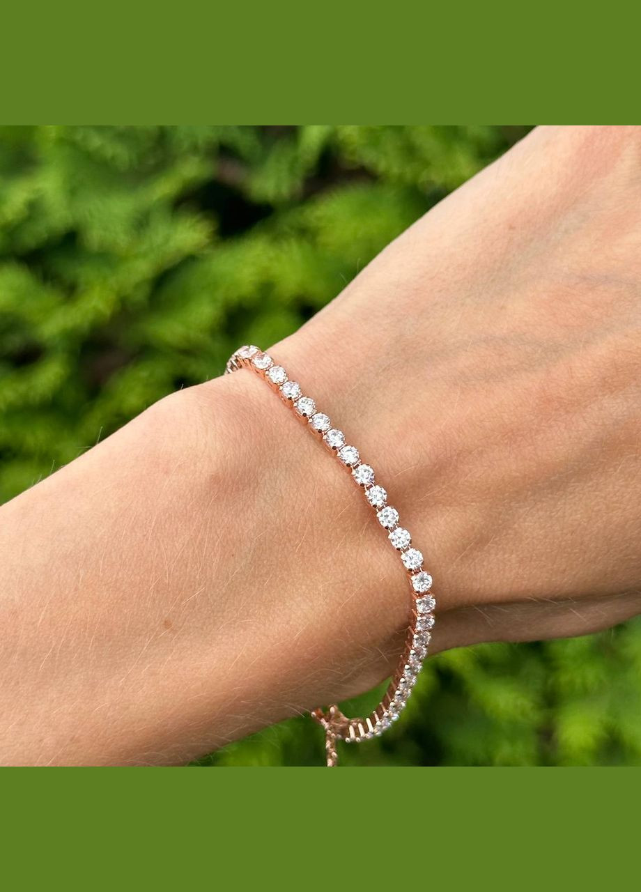 Серебряный браслет теннисный дизайн. No Brand (333709681)