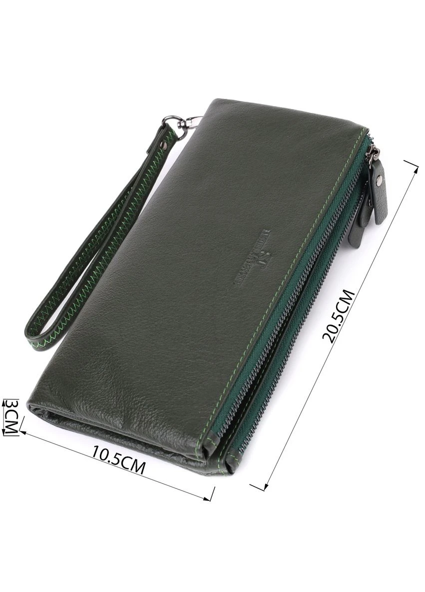Красивый кожаный кошелек на три отделения 23110 st leather (394030374)