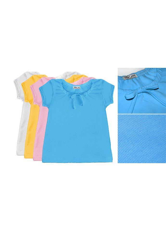 Комбинированная летняя футболка детская для девочки катрин Модні дітки