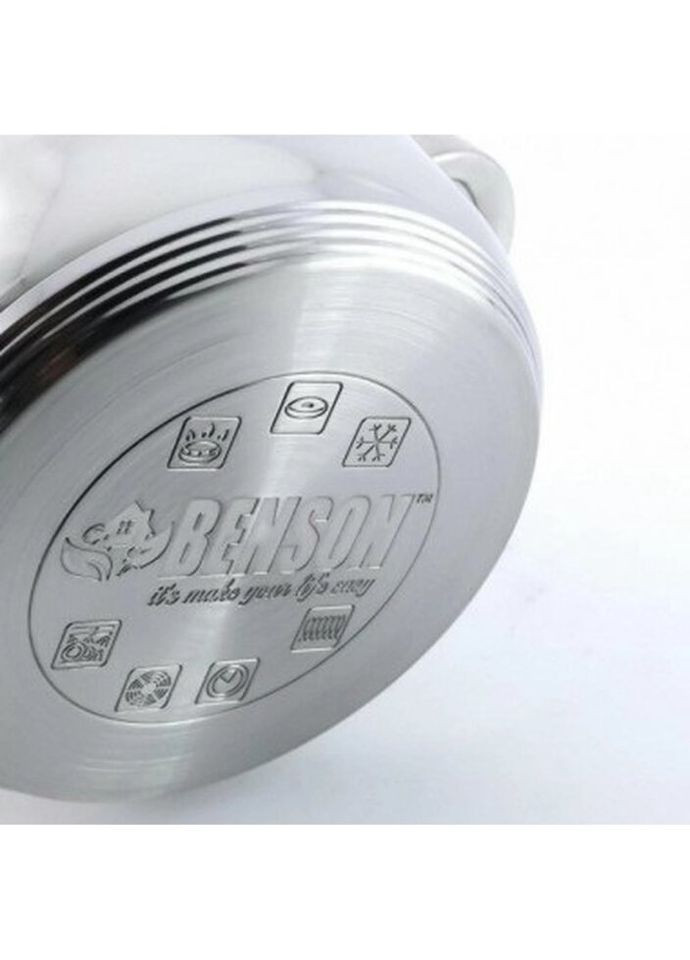 Набір каструль BN-210 8 предметів сріблястий Benson (335972086)