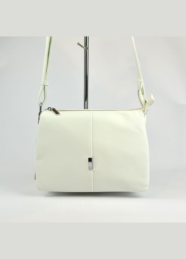 Біла жіноча молодіжна сумка крос боді на три відділення через плече No Brand (293942341)